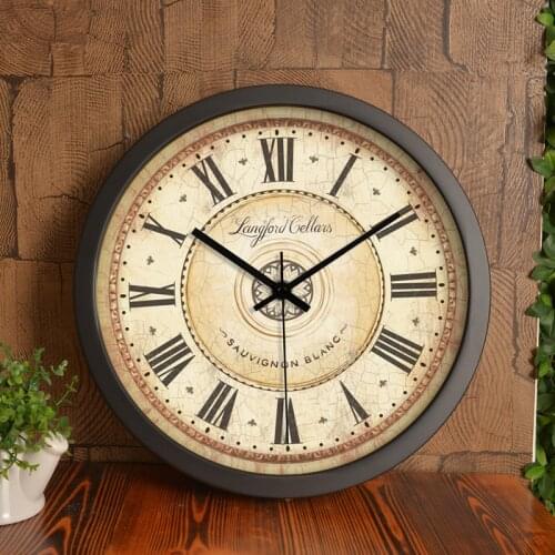 Vintage Silent Wall Clock Antique modern Design Bathroom Kitchen Wall Clacks Industrial Decor Reloj Pared Home Decoration AD50WC