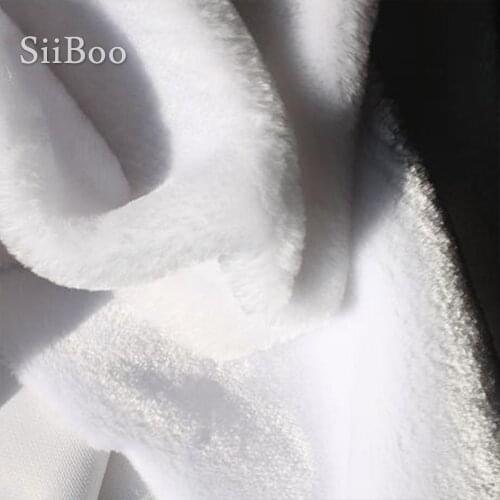 High grade white 1cm plush faux fur fabric for winter coat,vest,Fur collar,cape 150*50cm 1pc free shipping SP2483