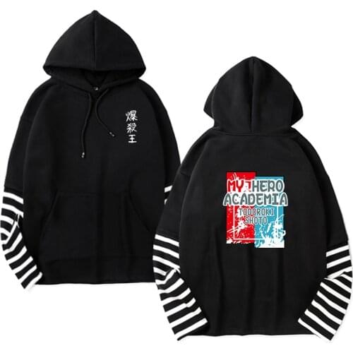 My Hero Academia Winter fleece Hoodie thick Patchwork Pullover Boku no Hero Academia Cosplay Costume Hoody Sweatshirt anime Tops