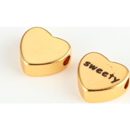 10pcs/lot 7x8mm Engravable stainless steel charm-blank heart shape charms for engraving- fit for Jewelry G2378