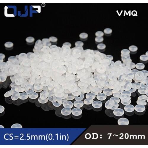 10PCS/lot Silicon Ring Silicone/VMQ O ring OD7/8/9/10/11/12/13/14/15/16/17/18/19/20*2.5 Thickness O-Ring Seal Rubber Gaskets