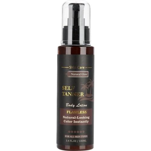 100ml Black Tanner Longlasting Moisturizing Sunless Tanning Lotion Body Cream Beach Faux Tanning Lotion Deep Body Lotion