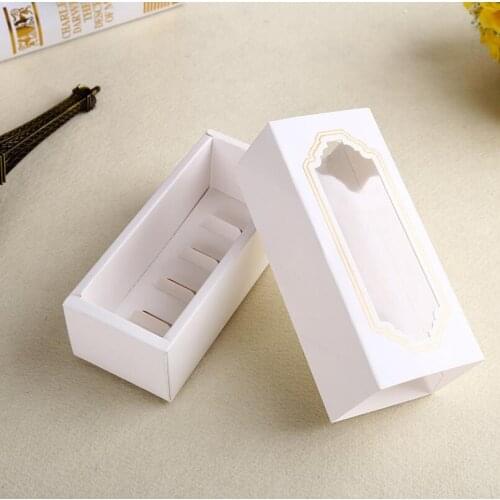 200pcs/lots 5 Cups Box Packaging Drawer Hot New Window Macaron box,cake box,gift box White