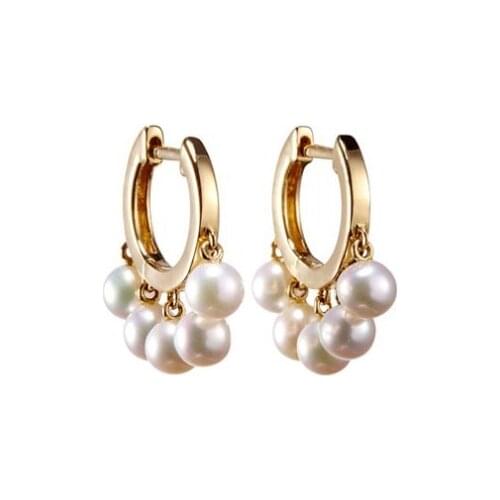 2019 summer beach pearl charm wedding brial gift jewelry gold silver color sea pearl classic women girl dainty gorgeous earring