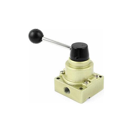 3 Position 2 Way Air Rotary Lever Hand Valve Champagne Color VH200-02