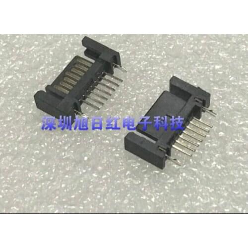 7Pin Simple and easy SATA hard disk interface male socket connector 180 degrees leg