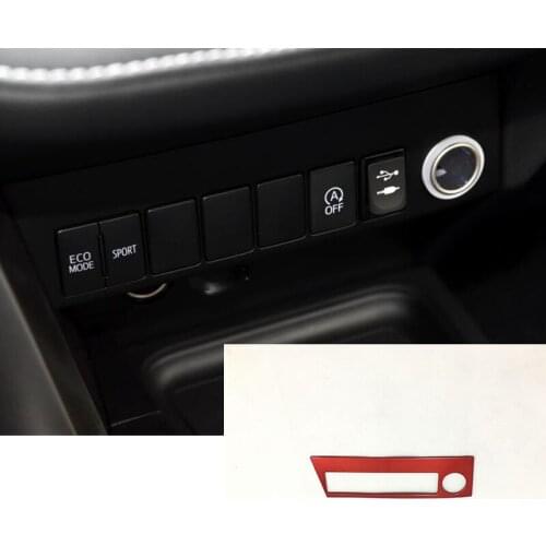 ABS Chrome For Toyota RAV4 2016 2017 Car Accessories Front Cigarette Lighter Button Frame Cover Trim Car Sticker Styling 1Pcs