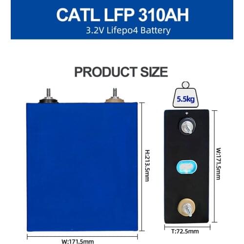 CATL 310AH LiFePO4 battery 12V Lithium Prismatic Phosphate LiPO battery pack for RV energy storage not EVE 280ah or Lishen 272AH