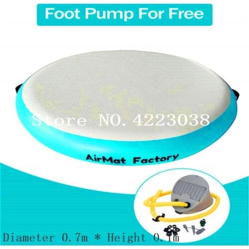 Free Shipping Diameter 0.7m x Height 0.1m Round Air Spot Inflatable Round Springboard for Gymnastics