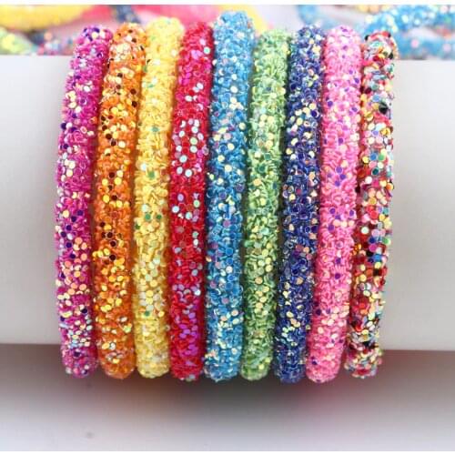 6mm Glitter Sequin Rope Soft Tube Cord Rope String Crystals Craft Rhinestones Resin Tube Sequin Pipe Cord Jewelry Accessory