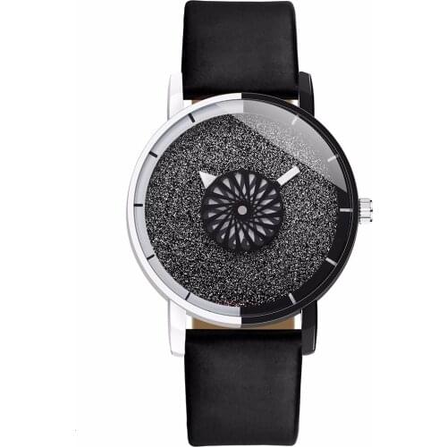 Women Starry Sky Watch Luxury Leather Turnable Second Hand Quartz Watch Gift Clock Relogio Feminino
