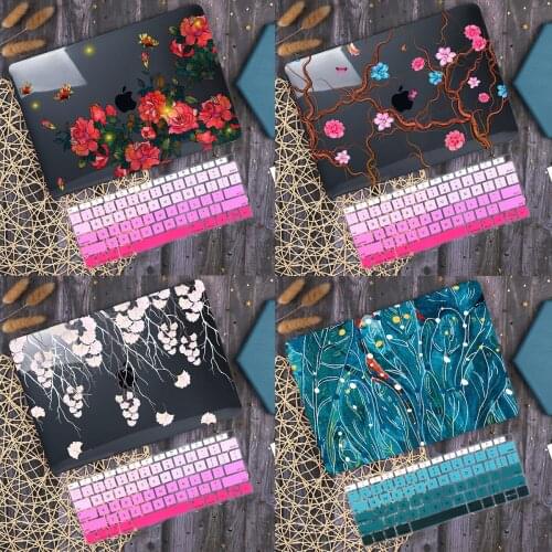 Flower Printed Hard Case for MacBook Air 13inch 2020 2019 A2337 A2179 Cover Pro 13 A2338 A2289 Touch bar Air Pro Retina 11 12 16