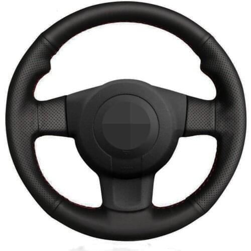 Car Steering Wheel Cover DIY Black Genuine Leather For Seat Leon (1P) FR 2007 Leon (1P) Cupra 2007 Ibiza (6L) FR 2006