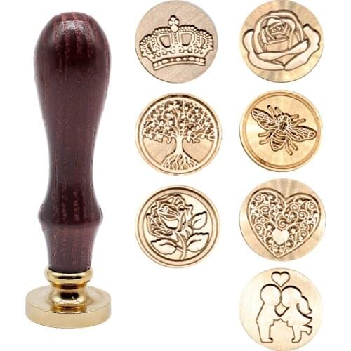 Plants 1pc Standards Seal Old Metal Seal Clothing Sealing Wax For Marriage Invitations Diy Decoration Seal Of Ancient Crafts