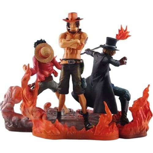 3Pcs/set Anime One Piece DXF Brotherhood II Figure Portgas Ace Sabo Luffy Figurine Figur Action Figures PVC Collection Model Toy