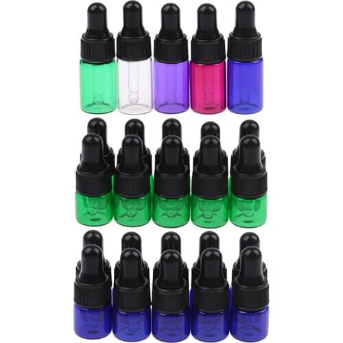 10Pcs 1/2/3 ml Amber Glass Essential oil Aromatherapy Dropper Bottles With Pipette Cap Reagent Drop Eye Liquid Pipette Bottle
