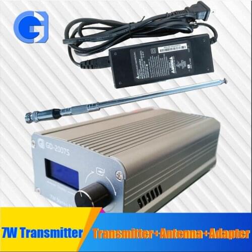 GD-2005S-ALL 5W Continuous Output FM transmitter Stereo FM Broadcast Transmitter + Antenna+DC-12V Adapter