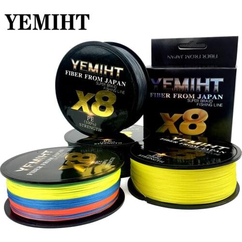 YEMIHT 9 Strands 8 Strands 100M 300M Braided Fishing Lines Multifilament PE Fishing Line 15LB-108LB Diameter