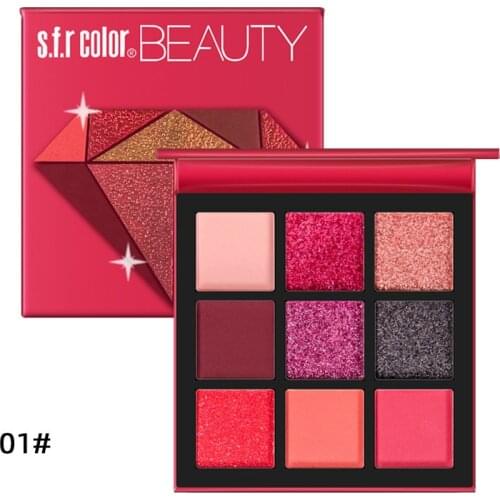 Makeup Metal matte Eyeshadow Pallete makeup brushes 9 Color Shimmer Pigmented Eye Shadow Palette Make up Palette maquillage