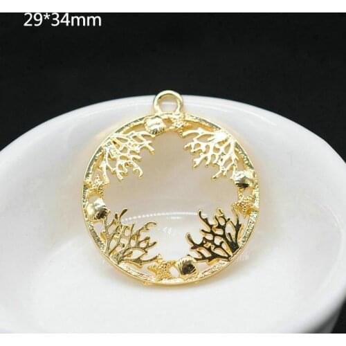 Metal Frame DIY Epoxy Resin UV Crystal Silicone Molds Accessories Golden Floral Animals Jewelry Pendant Necklace Making Charms