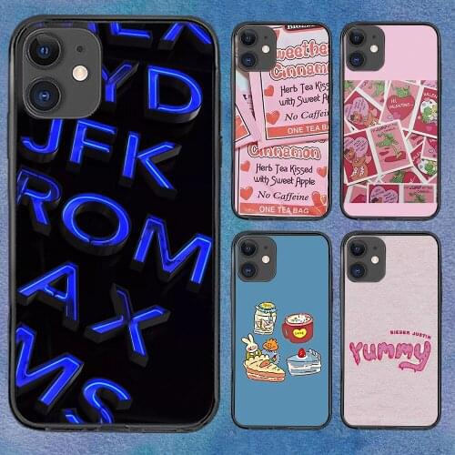 Cartoons Letter Gift Phone Case For iphone 12 11 6 Mini Pro XS Max X XR 7 8 Plus Soft TPU Cover 12Pro 11Pro 12Mini