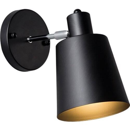 Nordic Modern Industrial Rotate 360 Remote Control Switch Wireless Dimming Led E27 Wall Lamp with Switch Plug Bedroom Reading