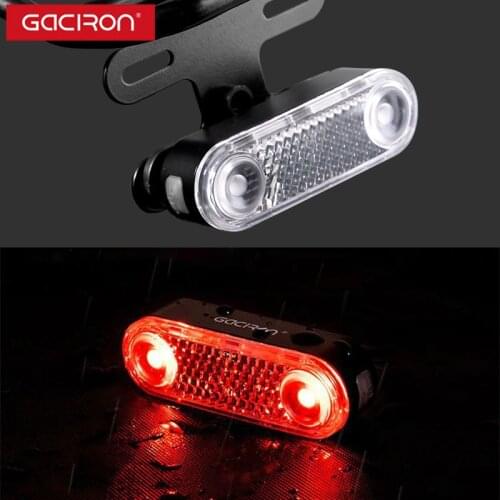 New GACIRON Bicycle Rear Cargo Rack Light Smart Brake Warning Taillight 1000M Safety Warning LED Frame Lamp 1200mAh Rechargeable
