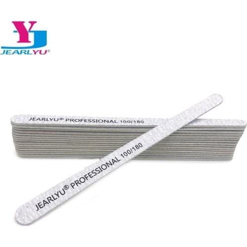 10 Pcs/lot 100/180 Wooden Nail Files Buffer Professional UV Gel Polish File Grey Sandpaper Torno Manicura Pedicura Tools