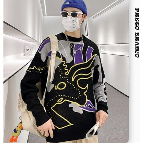 Мужские пуловеры Preto branco China At AliExpress