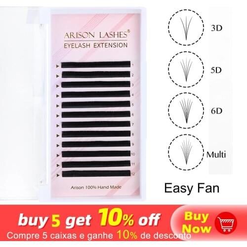 Easy Fan Volume Lashes Bloom Eyelash Extension Auto Flowering Rapid Blooming Fans Lashes Fast Delivery Fanning Lash wholesale