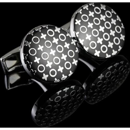 Luxury Black Red Cufflinks for Men High Quality Man Cufflinks Set Cufflinks Wedding Suit Shirt Cuff Links Men Accessories