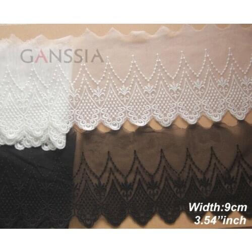 1yard/lot Width: 9cm High quality black and white lace for lady garment Scrapbooking (ss-300)