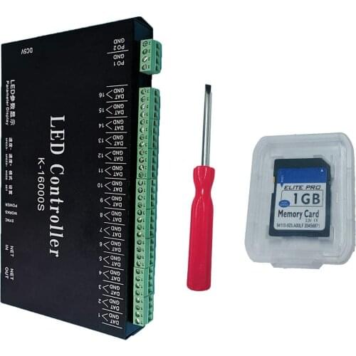 LED Controller K16000 16,384 Pixels DC5V Support Artnet and Madrix Online Offline Addressable SD Card Pixel Controller