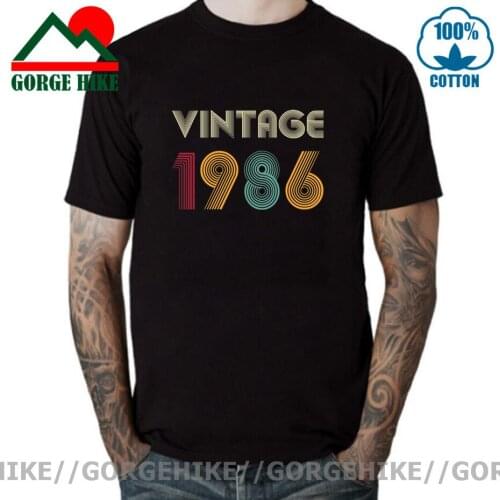 Vintage 1986 Years White Men T Shirt Boyfriends 34th Birthday Gift T Shirt Unisex Family Gathering Custom Cool Tshirt Camiseta