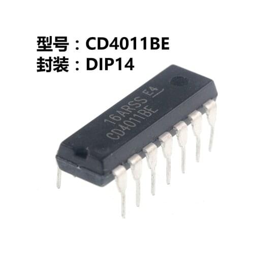 10PCS CD4011BE DIP14 CD4011 DIP 4011BE DIP-14 TC4011BP and original IC