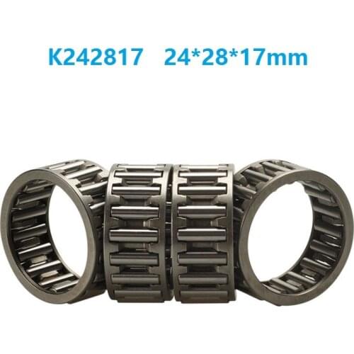 100pcs K242817 K24X28X17 radial needle roller and cage assemblies 24x28x17mm needle roller bearing