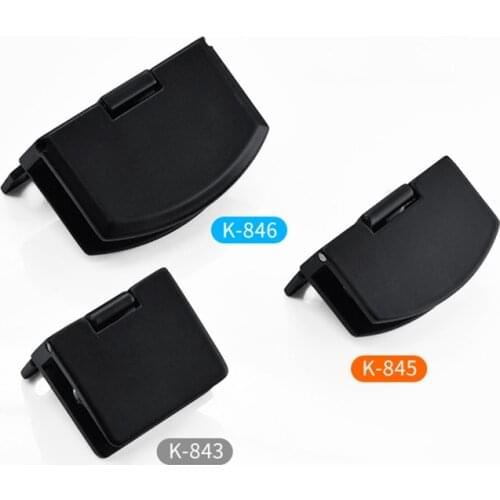 2Pcs Fitting Glass Door Hinge Hole Glass Hinge Clip Cabinet Zinc Alloy Hardware Display Cabinet Glass Black Furniture Hinge