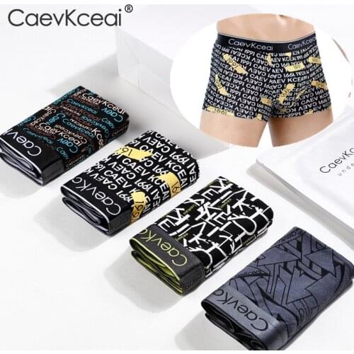 4PCS Boxer Men Shorts Men Underwear Male Mens Underwear Boxers Homme Printed Boxershorts Panties Underpants Man for Family Sexy