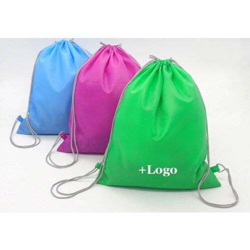 50PCS Oxford Drawstring Bags Travel Bag Jewelry/Shoes Pouches Waterproof Oxford Shoulder Strap Drawstring Bag Custom Size/Logo