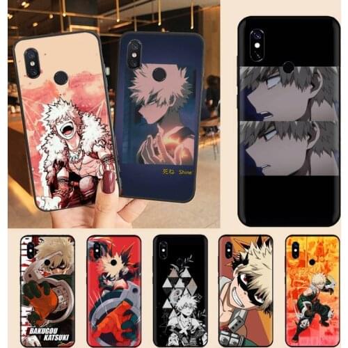 My Hero Academia Katsuki Bakugo Boku Phone Case For Xiaomi Redmi note 7 8 9 t max3 s 10 pro lite Luxury brand shell funda coque
