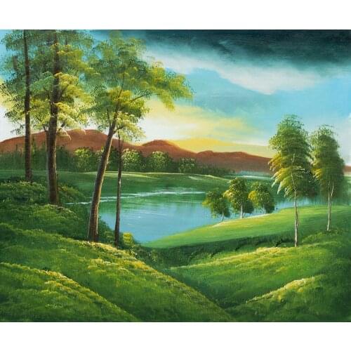 Decorative Art Oil Paint Painting by Hand Landscape Wall Painting on Canvas Beautiful Nature Home Decor Art Handpainted