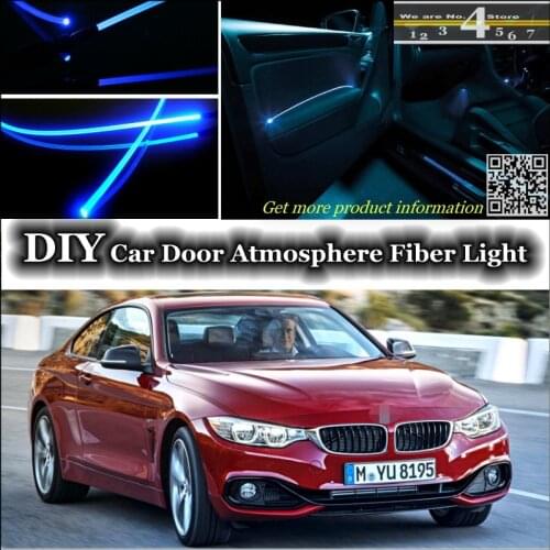 For BMW 4 M4 F32 F33 F36 interior Ambient Light Tuning Atmosphere Fiber Optic Band Lights Door Panel illumination Not EL light