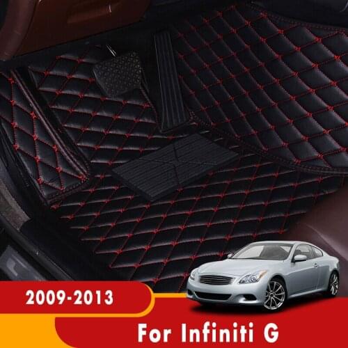For Infiniti G 2013 2012 2011 2010 2009 Car Floor Mats Carpets Auto Styling Interior Decor Pedal Protect Part Artificial Leather