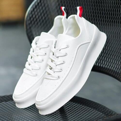 PU Leather Shoes Men Sport Shoes Men Trainers Sneakers for Sports Shoes Running Sneakers for Men White Gym Training Race A-350