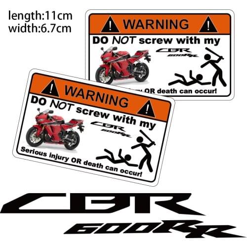 KODASKIN Motorcycle Cheap Creative Warning Sticker Decal for Honda CBR600RR