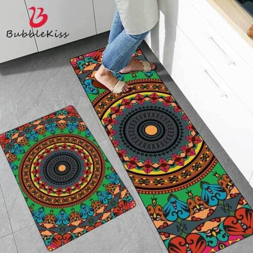 Bubble Kiss Ethnic Style Kitchen Carpet For Bedroom Decor Rug Modern Oil-Proof Kitchen Mat Non-Slip Corridor Bedside Area Rug
