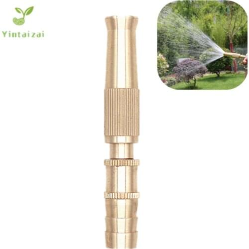 Brass Spray Gun Adjustable Watering Hose Nozzle Car Wash Gardening Barbed Connnector Irrigation Fittings