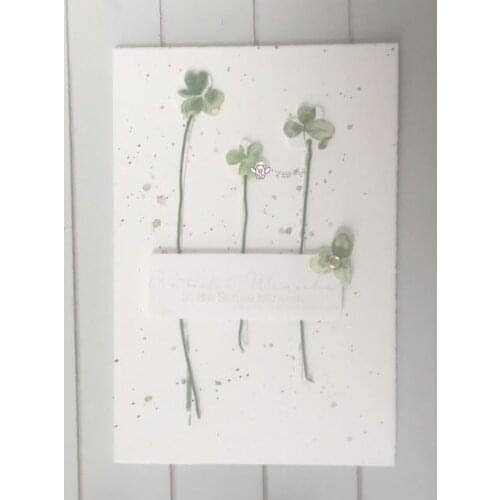 Mmao Crafts Metal Steel Cutting Dies New Clover grass flower strip Stencil For DIY Scrapbooking Paper/photo Cards Embossing Dies