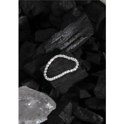 Minimalist Real 925 Sterling Silver Geometric Shiny Rings For Women Finger Jewelry 2021, Fashion Woman Ring Gifts Accessories