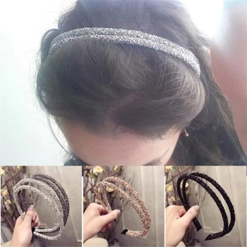 Fashion Full Drilling Double Thin Headband Women Girls Hair Head Hoop Hair Band Girls Hair Accessories Scrunchy Headdress